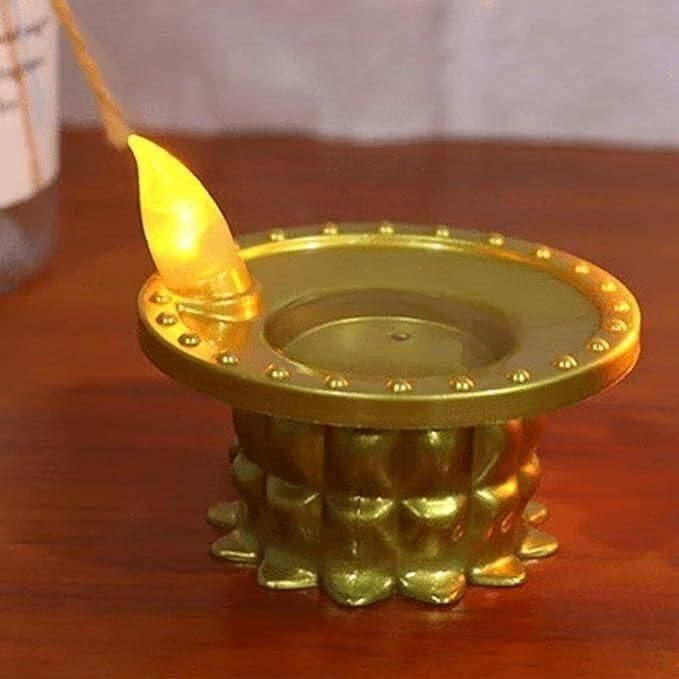 Gold LED Flameless Diya Set – Perfect for Festivals & Home Décor