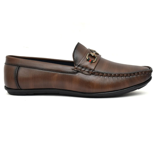 Men Brown Leather Loafers