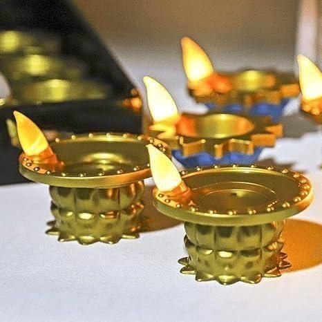 Gold LED Flameless Diya Set – Perfect for Festivals & Home Décor