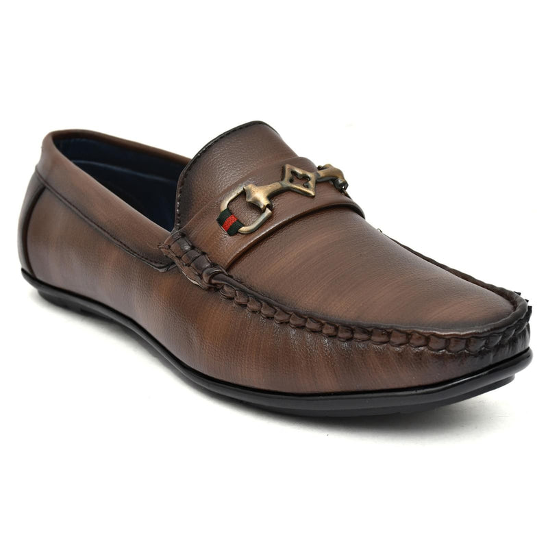 Men Brown Leather Loafers