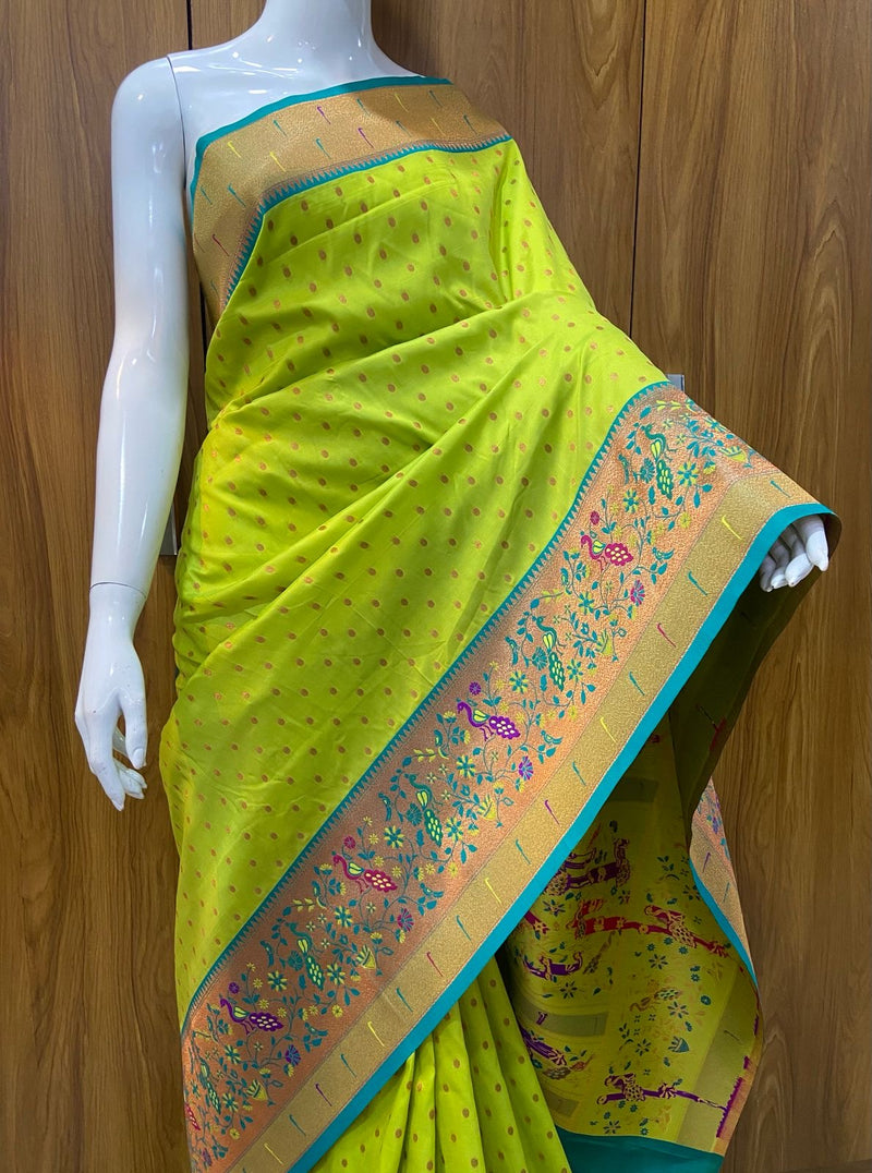 Premium Pure Silk Soft Fabric with Original Zari Weaving Work