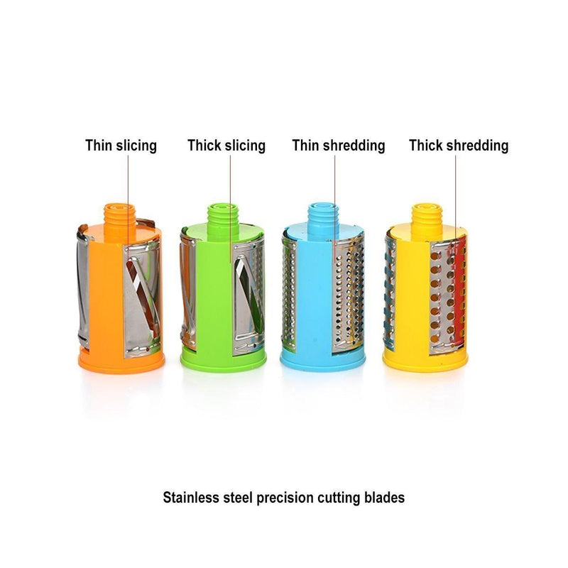 Multifunctional Rotary Grater & Slicer – 3-in-1 Manual Vegetable Cutter 🥕🥒🧀