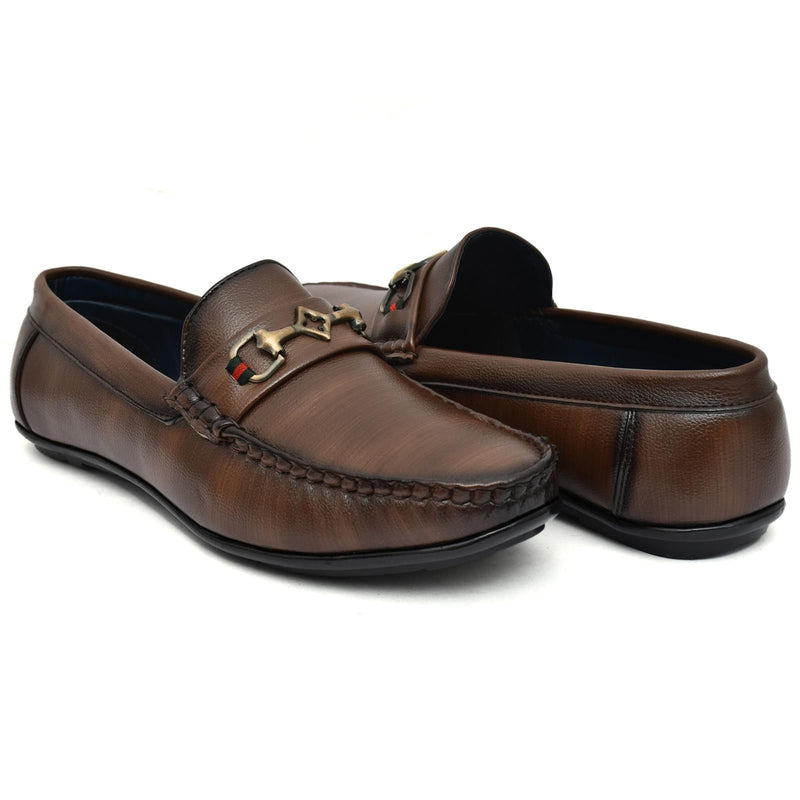 Men Brown Leather Loafers