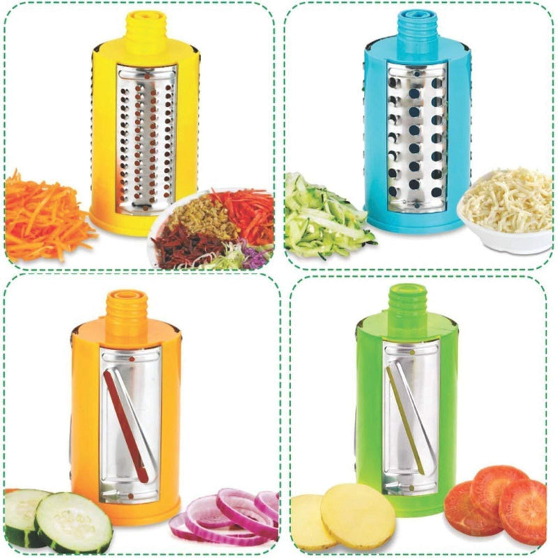 Stainless Steel Drum Grater Shredder Slicer 4 Pieces, For Kitchen, Food Grade Plastic